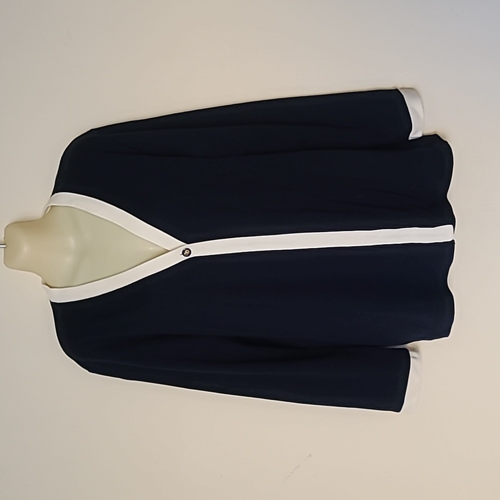Cathy Daniels Navy Blue Sweater Cardigan Size M